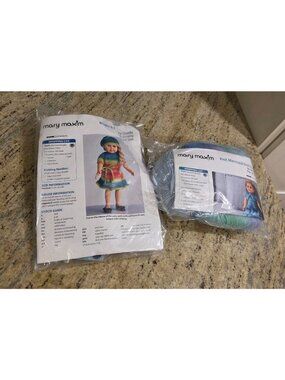 New! Lot of 2 Mary Maxim 18" Doll Knit Pattern Mermaid Bright Breezy Rainbow
